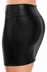 Leather Short Pencil Bodycon Mini Skirt Sexy Women Fashion