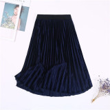 Ladies Vintage Autumn Winter Women Velvet Skirt High Waisted Elegant Sexy Skinny Ladies Vintage Autumn Winter Women Velvet Skirt High Waisted Elegant Sexy Skinny