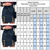 Women Sexy High Waist Skirt Casual Lace Up Faux Leather Short Pencil