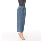 High Waist Long Denim Skirt Women Casual Jeans Pencil Bodycon Maxi Skirts