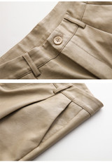 Autumn New Fashion Leather Shorts Women Casual High Waist PU Leather Shorts