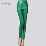 Elastic Stretch Faux Leather Autumn Winter Pencil Pant Women Velvet PU Leather Pants Elastic Stretch Faux Leather Autumn Winter Pencil Pant Women Velvet PU Leather Pants