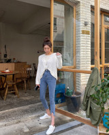 High Waist Stretch Skinny Women Jeans Pants Split Cuff Female Pencil Jeans