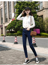 Winter Warm Jeans Woman High Waist Casual Velvet Ladies Trousers