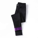 Winter Warm Jeans Woman High Waist Casual Velvet Ladies Trousers