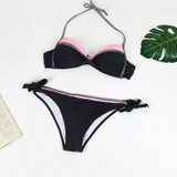 Sexy Push Up Bikini Swimsuit Women Solid Sequin Swimwear Bikini Set