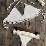 Bikini Set Shell Tassels Bikini Brazilian Crochet Swimsuit Women Halter