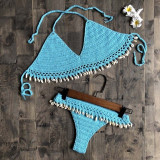 Bikini Set Shell Tassels Bikini Brazilian Crochet Swimsuit Women Halter
