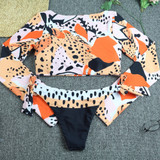 Surfing Swimsuit For Women Bikini Long Sleeve Swimwear