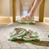 Women Chunky Platform Sneakers Luxury Designers Fashion Bow Vulcanized Shoes