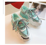 Mesh Casual Shoes Woman Sneakers Med Heels Platform Sneakers Women