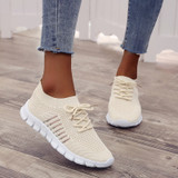 Sneakers Women Lace Up Platform Shoes Breathable Mesh Sneakers Woman