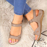 New Women Sandals Soft Three Color Stitching Ladies Sandals