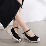 Women's Wedges Pumps Buckle Platform Ladies Fashion Shoes Women