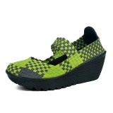 Women Sneakers Summer Flat Platform Shoes Breathable Woven Flats Shoes Woman