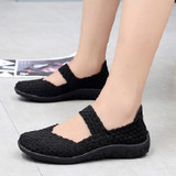 Womens Flats Shoes Slip On Fashion Woven Sneakers Casual Breathable