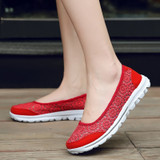 Women Sneakers Platform Casual Shoes Woman Flats Slip on Lace Loafers
