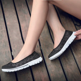 Women Sneakers Platform Casual Shoes Woman Flats Slip on Lace Loafers