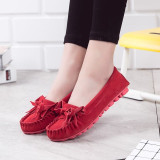 Shoes Women 100% Genuine Leather Women Flat Shoes Casual Loafers