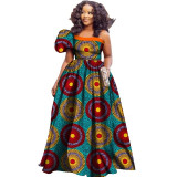 Fashion African Dresses for Women Dashiki  Plus Size African Clothes Single Puff Sleeve Long Dress Fashion African Dresses for Women Dashiki  Plus Size African Clothes Single Puff Sleeve Long Dress
