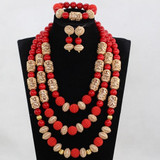 Charms White Beaded African Jewelry Sets Nigerian Wedding Costume Jewelry Set Charms White Beaded African Jewelry Sets Nigerian Wedding Costume Jewelry Set