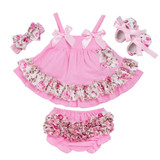 Summer Style Baby Swing Top Rose Baby Girls Clothing Set Infant Ruffle Outfits Bloomer Headband Newborn Girl Clothes Sets Summer Style Baby Swing Top Rose Baby Girls Clothing Set Infant Ruffle Outfits Bloomer Headband Newborn Girl Clothes Sets