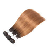 HC Ombre Bundles With Closure 1B/30 Two Tone Ombre Human Hair Weave Brazilian .