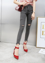 Pumps Women Shoes Sandal High Quality Flock Slip-On