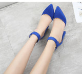 Pumps Women Shoes Sandal High Quality Flock Slip-On