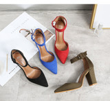 Pumps Women Shoes Sandal High Quality Flock Slip-On