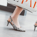 Pumps Snake print High Heels Shoes Elegant