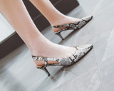 Pumps Snake print High Heels Shoes Elegant