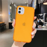 LOVECOM Fluorescent Color Clear Shockproof Phone Case For iPhone 12 Mini 11 Pro Max XR X XS Max 7 8 Plus Soft TPU Phone Cover