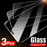 9itech 3PCS Full Cover Glass on the For iPhone 11 Pro X XR XS Max Tempered Screen Protector For iPhone 7 8 6 6s Plus 5 5s SE 11 Glass