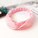 Women  Headband Vintage Cross Knot Elastic Hair Bands Soft Solid Girls Hairband Hair Accessories