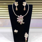 GODKI Luxury 4PCS Flowers Nigerian Jewelry Set For Women Wedding Engagement Party Cubic Zircon Dubai Bridal jewelry Set 2020 GODKI Luxury 4PCS Flowers Nigerian Jewelry Set For Women Wedding Engagement Party Cubic Zircon Dubai Bridal jewelry Set 2020