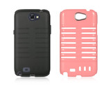 SAM GALAXY NOTE 2 HYBRID SKELETON BLACK CRYSTAL SKIN +/Black