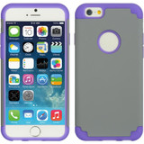 Hybrid Case Purple Skin+ Grey/Gray for Apple iPhone 6/6s