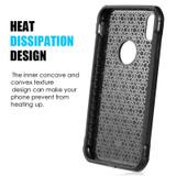 The Tough Hybrid Case Black Tpu + Black Pc With Carbon Fiber Finish for Apple iPhone XS Max
