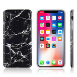 The Marble Series Imd Soft Tpu Case Black for iPhone XS Max