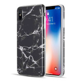 The Marble Series Imd Soft Tpu Case Black for iPhone XS Max