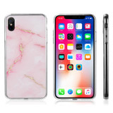 The Sparkling Marble Series Imd Soft Tpu Case - Pink for iPhone XS Max