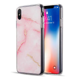 The Sparkling Marble Series Imd Soft Tpu Case - Pink for iPhone XS Max