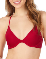On Gossamer Beautifully Basic Lace Back Plunge Push Up Bra G3933
