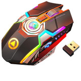 9itech wireless Gaming Mouse Rechargeable Gaming Mouse Silent Ergonomic 7 Keys RGB Backlit 1600 DPI mouse for Laptop Computer Pro Gamer