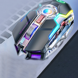 9itech wireless Gaming Mouse Rechargeable Gaming Mouse Silent Ergonomic 7 Keys RGB Backlit 1600 DPI mouse for Laptop Computer Pro Gamer