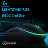 9itech G102 LIGHTSYNC 2nd Gen USB Wired Gaming Mouse RGB Streamer Optical Game Mice For Desktop Laptop 2Gen G102 Gamer Mouse