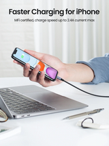 9itech MFi USB Cable for iPhone 12 Min 12 Pro Max X XR 11 2.4A Fast Charging Lightning Cable USB Data Cable Phone Charger Cable