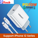 9itech Quick Charge 4.0 3.0 QC PD Charger 20W QC4.0 QC3.0 USB Type C Fast Charger for iPhone 12 X Xs 8 Xiaomi Phone PD Charger