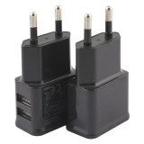 Dual USB Charger 2A Travel EU Plug Adapter portable Wall charger Mobile Phone USB cable For iphone Samsung Xiaomi Universal